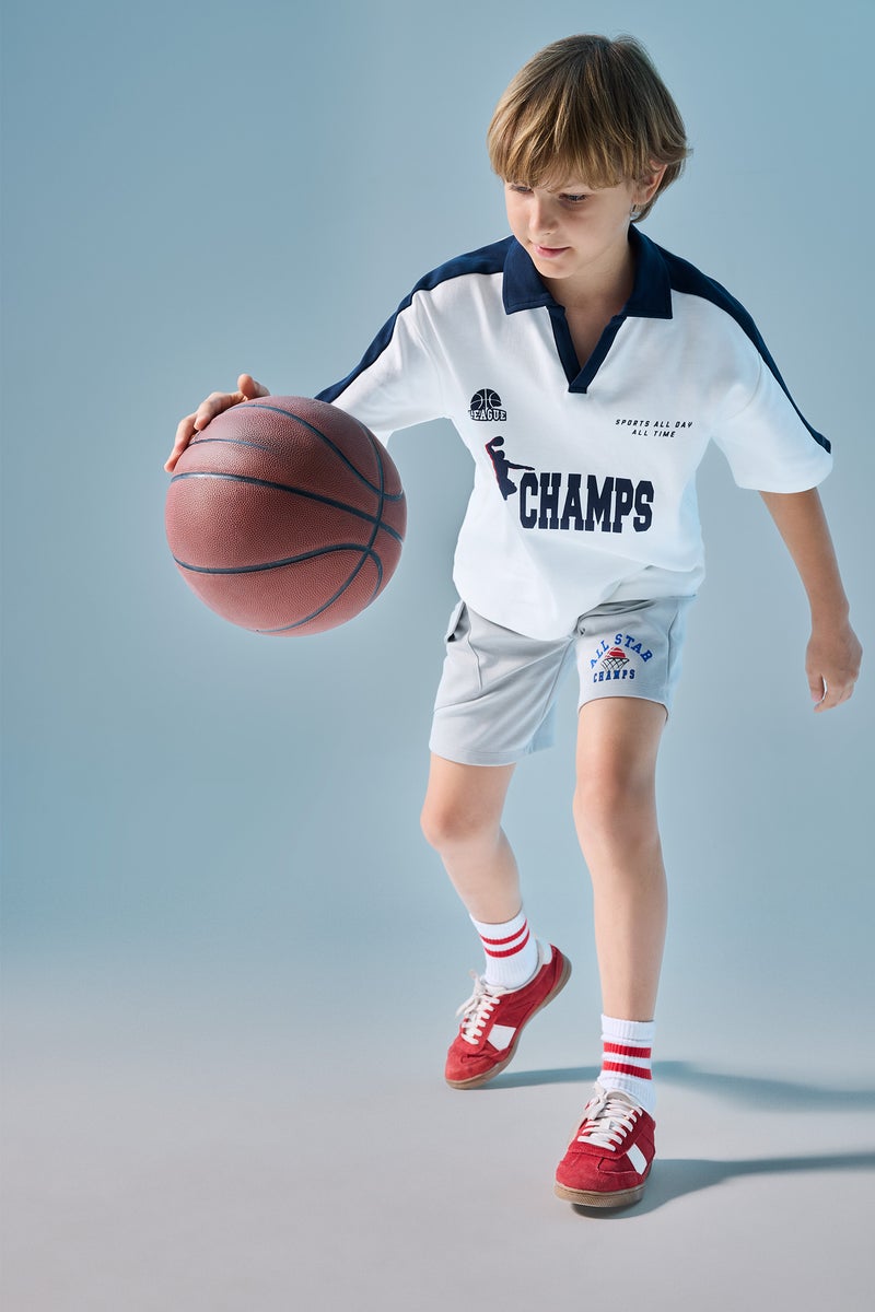DeFacto Grey Boy Boy Regular Fit Sports Shorts Casual - Image 1