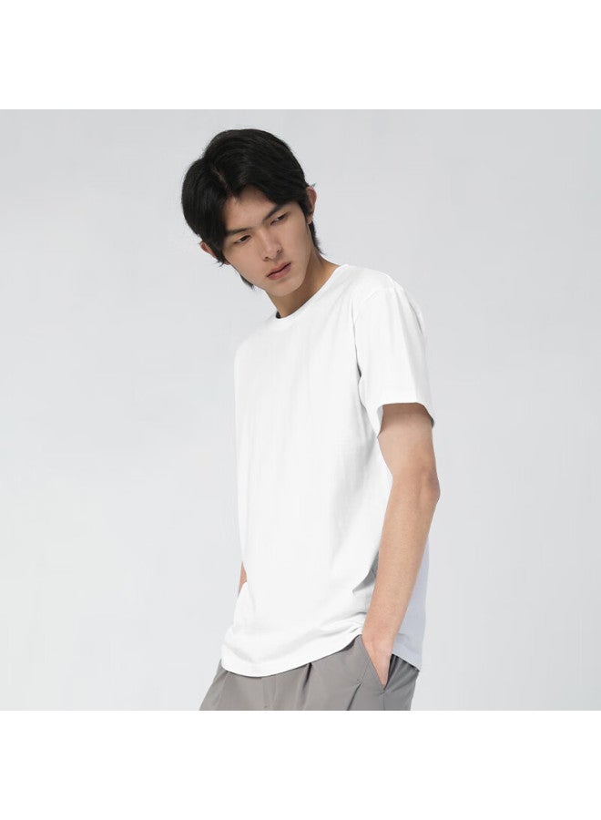Markless تي شيرت رجالي، قميص داخلي بأكمام قصيرة بلون صلب Txa5630m، Yunfeng White، XL - Image 2