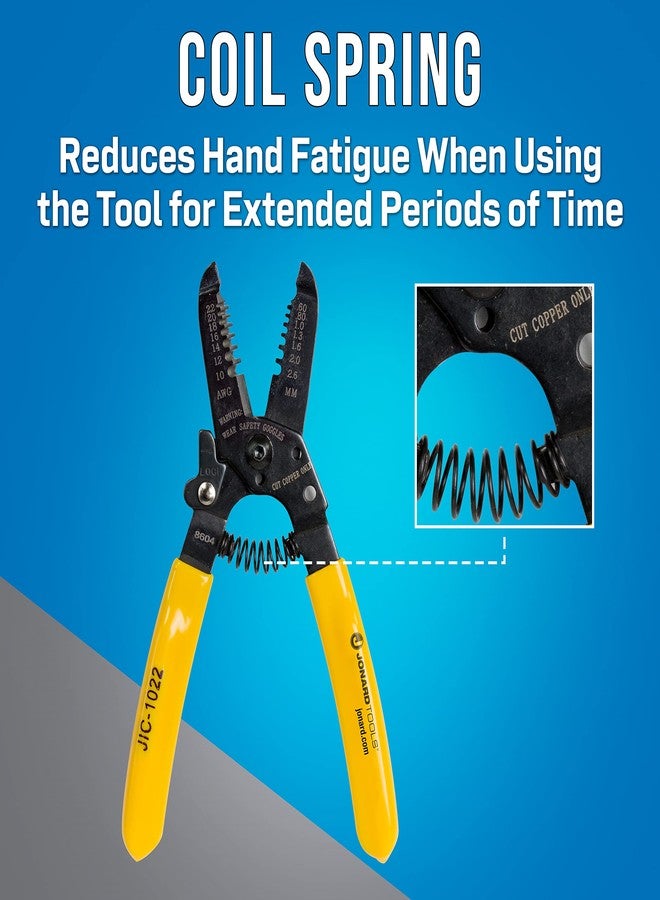 Jonard Tools JIC-1022 10-22 AWG Wire Stripper and Cutter, 6-3/4" Length - Image 3