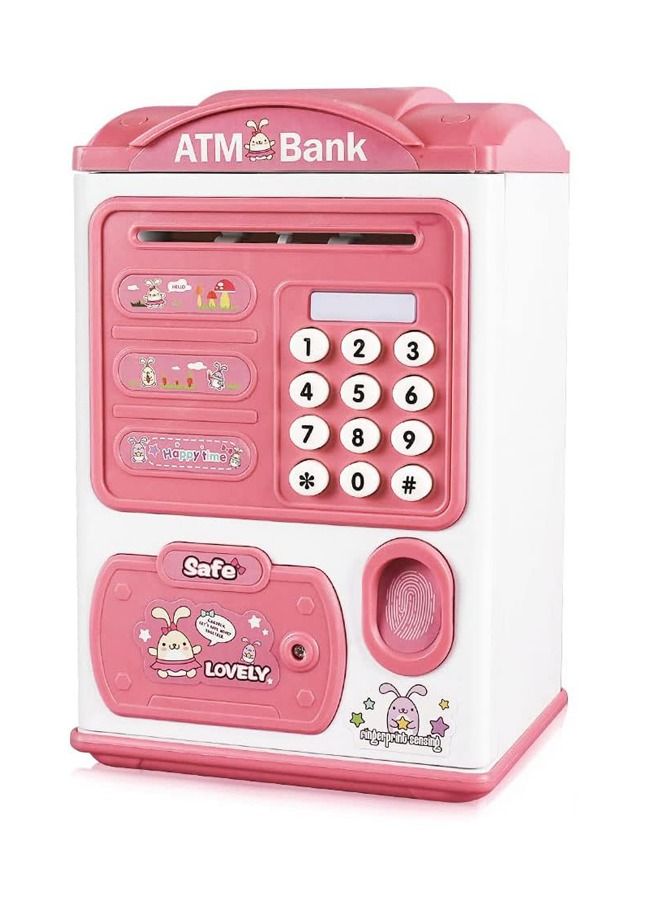 AMERTEER Pink ATM Bank Empower Your Child's Financial Journey Teaching Money Management and Responsibility - Image 1
