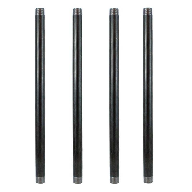 GeilSpace 3/4" Ã— 24" Heavy Duty Pre-Cut Grey Metal Pipe, Industrial Steel Fits Standard 3/4 Inch Threaded Pipes and Fittings - Vintage DIY Industrial Shelving (3/4" Ã— 24", Grey)