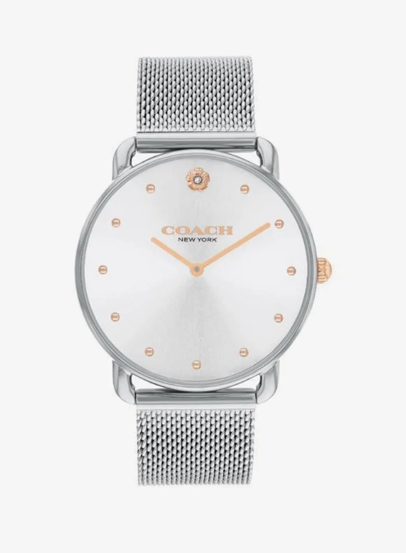 2-Hand Elliot Collection Quartz Movement Watch For Women With Silver Stainless Steel Bracelet - 14504207