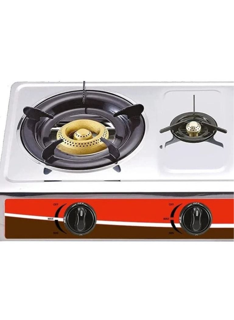 REFURA Three Gas Burner Stove | Stainless Steel | Silver | Auto Ignition 8009  - Image 2