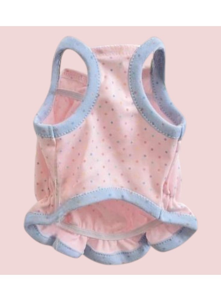 A.M Pet pink polka dot lace skirt dog cat stuffed animal Teddy Bichon small and medium-sized dog summer princess dress - Image 4