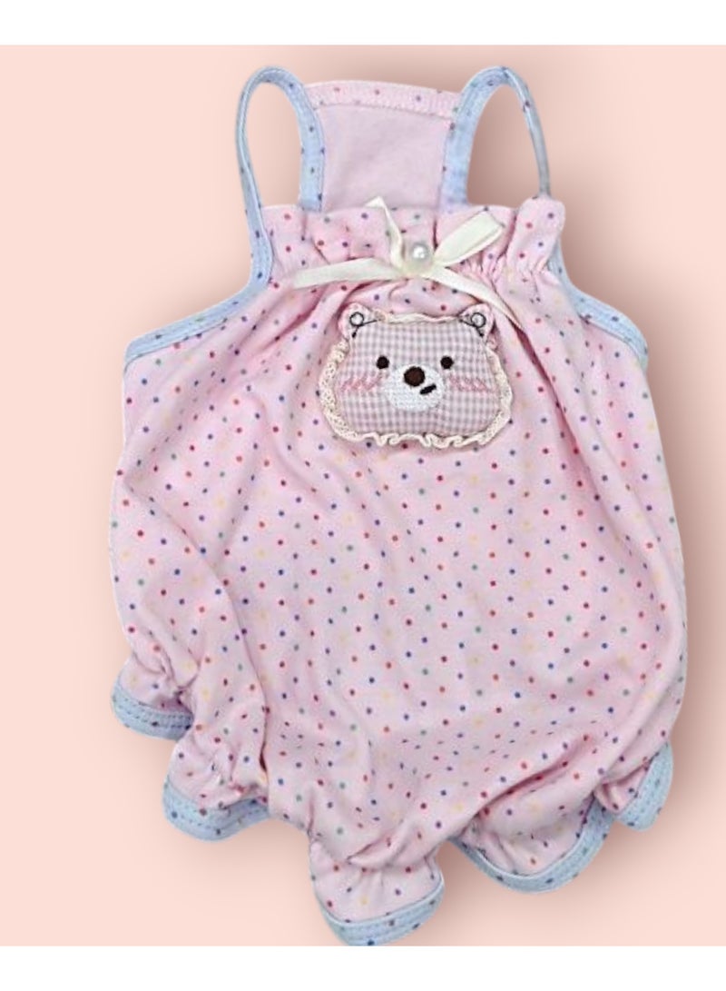 A.M Pet pink polka dot lace skirt dog cat stuffed animal Teddy Bichon small and medium-sized dog summer princess dress - Image 3
