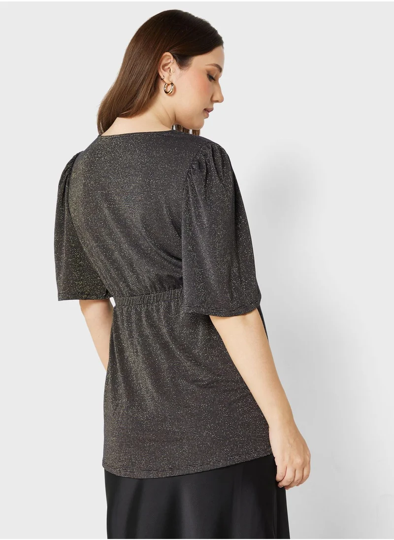 Only Maternity Surplice Neck Knitted Top