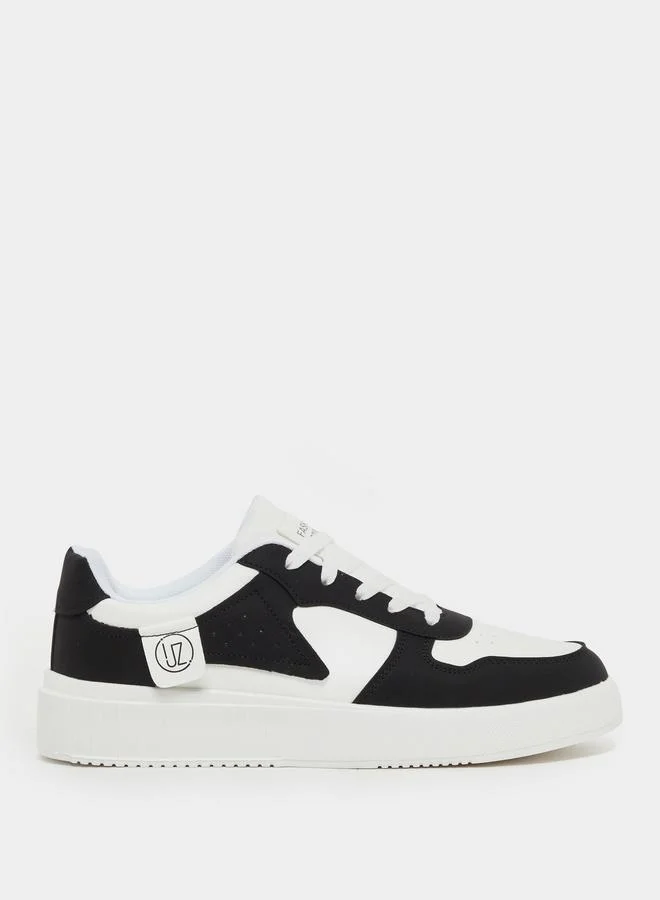 Styli Styli Abstract Color Block Lace Up Sneakers