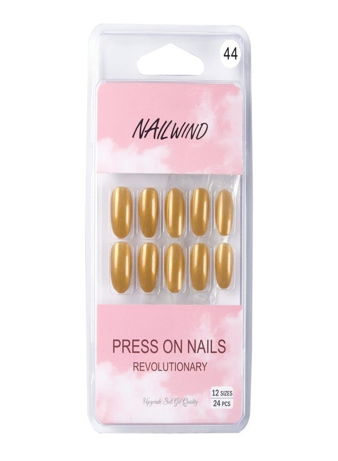 NAILWIND 24pcs Press on Nails | Natural Short False Nails Acrylic Full Cover Nails | Natural Fake Nails Delicate & Comfortable for Women and Girls (V-44) - Image 5