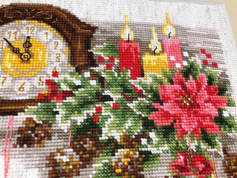 Riolis - Christmas Shelf 1903 Holiday Cross Stitch Kits 11¾"x8¼, Cross Stitch Kits for Beginners & Advanced, Crossstitching Kits Adult, Counted Stitching Kits, Christmas Embroidery Kit - Image 4