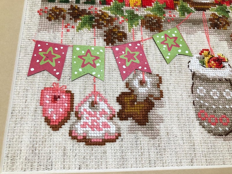 Riolis - Christmas Shelf 1903 Holiday Cross Stitch Kits 11¾"x8¼, Cross Stitch Kits for Beginners & Advanced, Crossstitching Kits Adult, Counted Stitching Kits, Christmas Embroidery Kit - Image 5