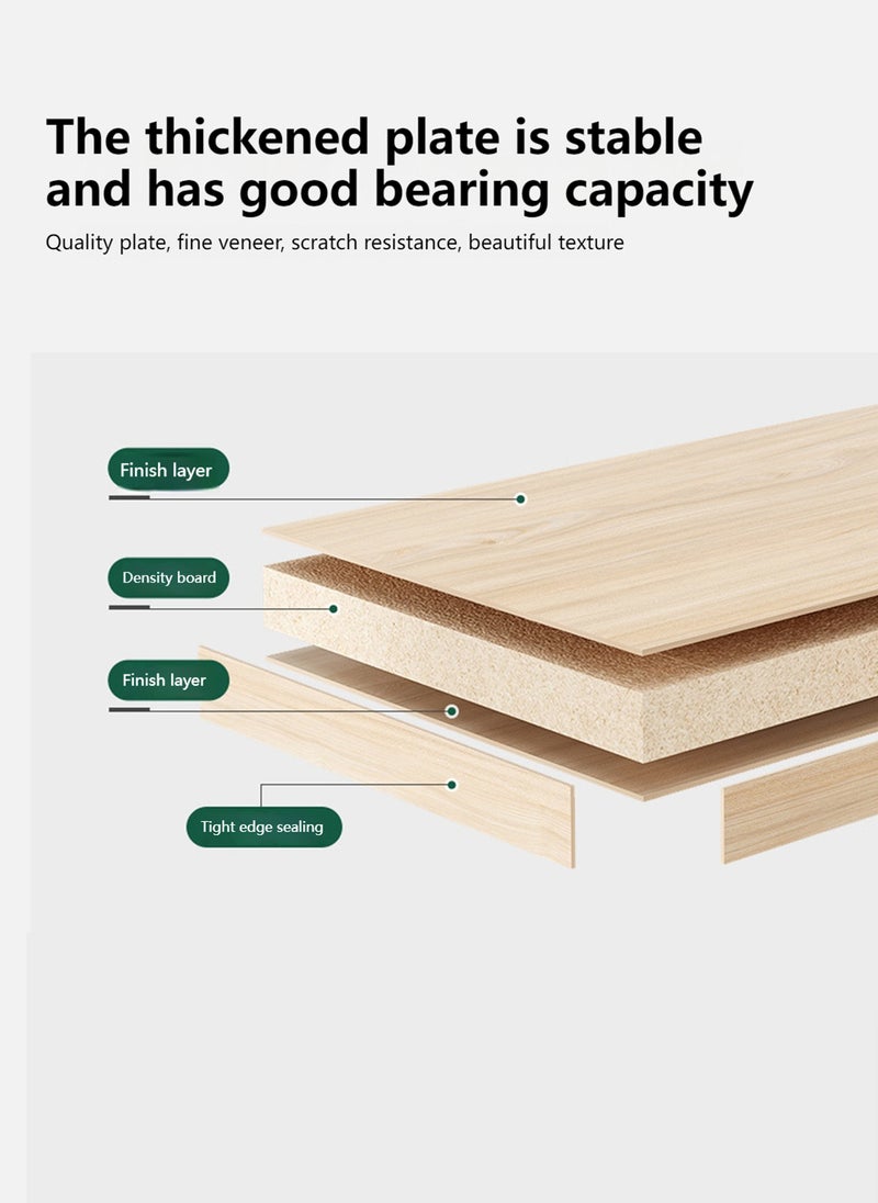 Sharpdo خزانة مطبخ جانبية متعددة الوظائف بسيطة وعصرية مع 3 أبواب و 2 درج للتخزين - Image 4