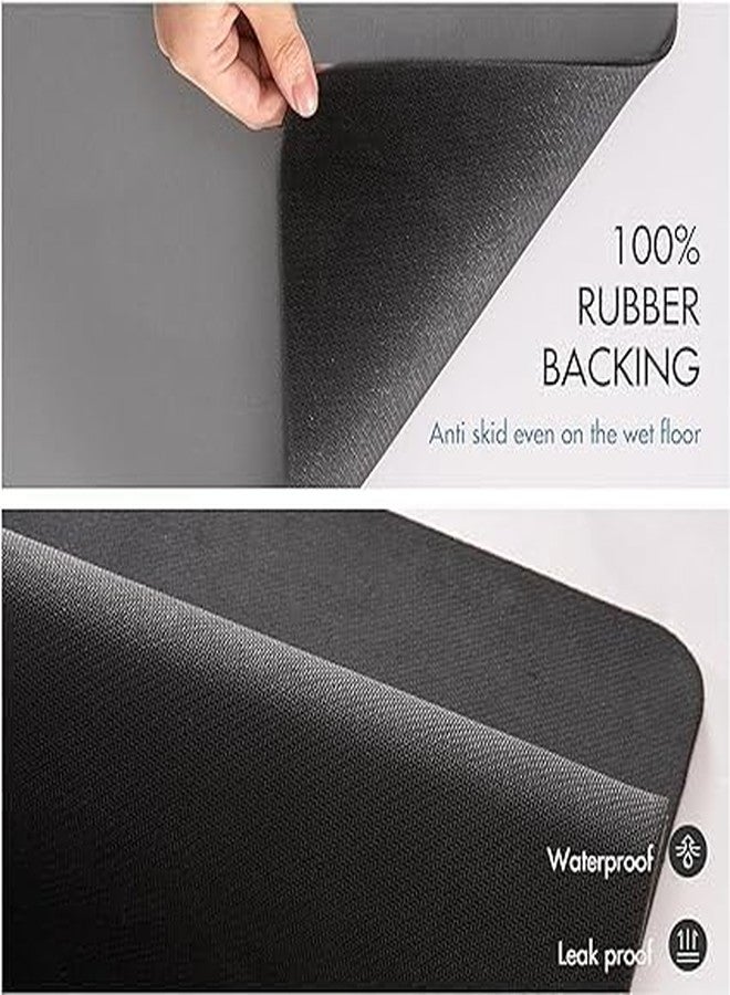 BROOKITCHEN Kitchen Mat for Wet Utensil, Utensil Drying mat, Dish Drying Mat, Water Absorbing mat for Kitchen, Kitchen Super Absorbent Draining mat (60cm X 40cm) (multicolor) (Pack of 1) - Image 2