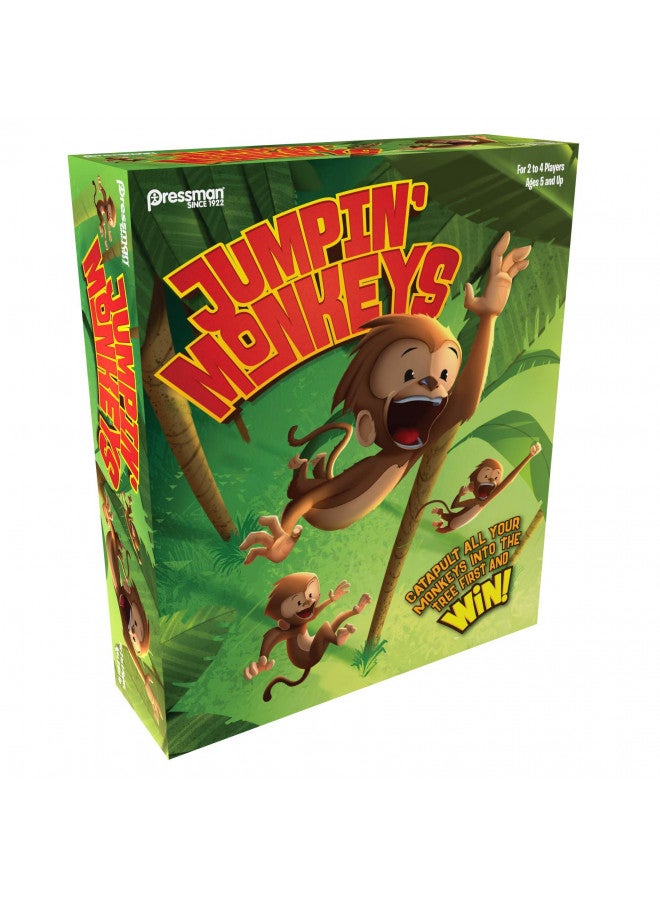 Pressman Jumpin' Monkeys: Catapult Your Monkeys Into The Tree to Win, Multi, 5" - Image 5