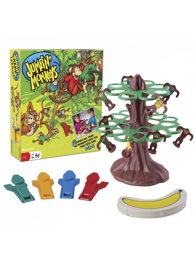 Pressman Jumpin' Monkeys: Catapult Your Monkeys Into The Tree to Win, Multi, 5" - Image 2