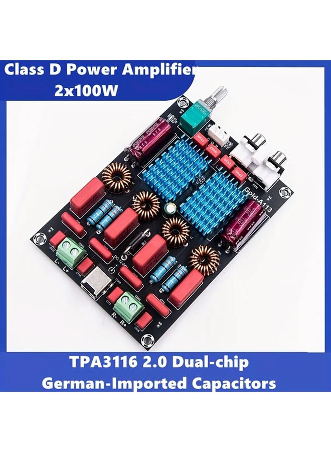 TPA3116 Digital Amplifier Board 2x100W Dual Chip German Japanese Capacitors HIFI - Image 4