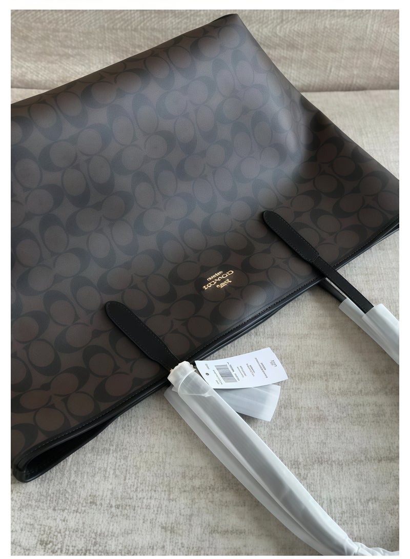 كوتش اوت ليت حقيبة توتي كوتش سيتي من القماش المميز للأزياء النسائية، حقيبة متعددة الاستخدامات بسعة كبيرة، حقيبة كبيرة الحجم تُحمل باليد أو على الكتف - Image 4