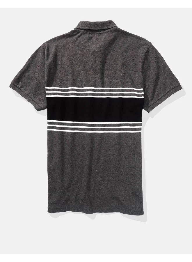 American Eagle Striped Polo