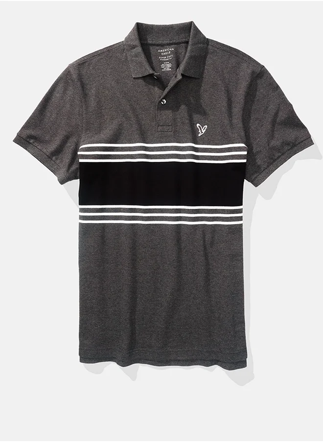 امريكان ايجل Striped Polo