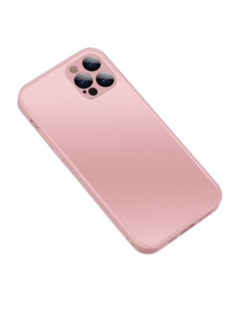 Loquat Suitable For iPhone Liquid Frosted Glass Case TPU Straight Side Case