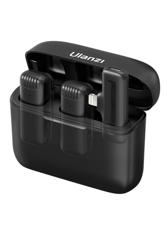 Ulanzi Ulanzi J12 Wireless Lavalier 2 PERSON Microphone System IOS for IPHONE & I PAD  - Image 1