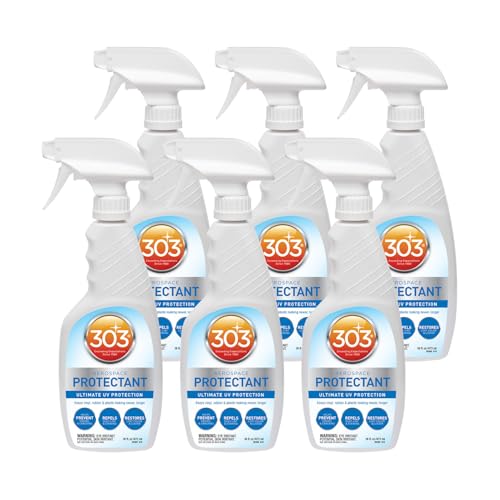 303 منتجات رذاذ حماية الطيران، حماية من الأشعة فوق البنفسجية، يصد الغبار والأوساخ والبقع، تشطيب غير لامع، يستعيد المظهر كالجديد، مستلزمات التنظيف الخارجية 16 أونصة سائلة (6 عبوات) - Image 1