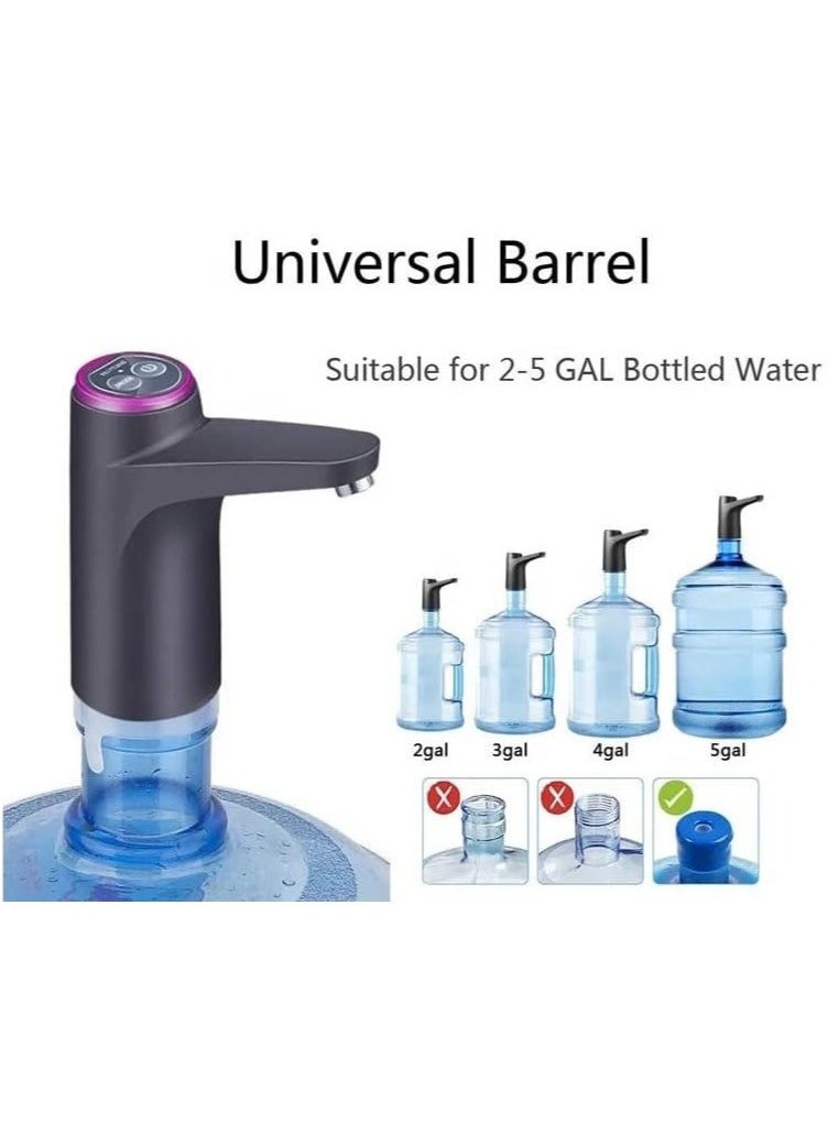 VIO Rechargeable Water Bottle Pump USB Charging Automatic Universal Wireless Smart Portable Drinking Water Dispenser Pump for 3 to 5 Gallon Bottle for Kitchen Home Office Outdoor Camping  - Image 4