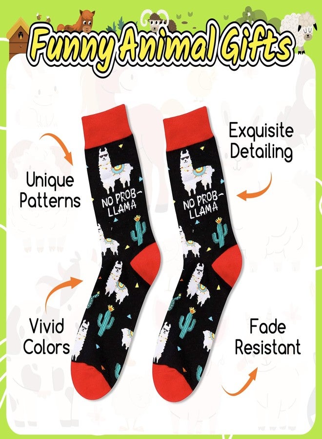 Zmart Funny Llama Lover Gifts - Unique Socks for Men Teens, Llama Stocking, Silly Farm Animal Socks - Image 5