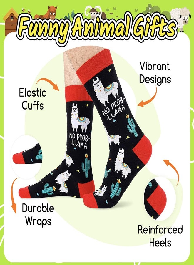 Zmart Funny Llama Lover Gifts - Unique Socks for Men Teens, Llama Stocking, Silly Farm Animal Socks - Image 3