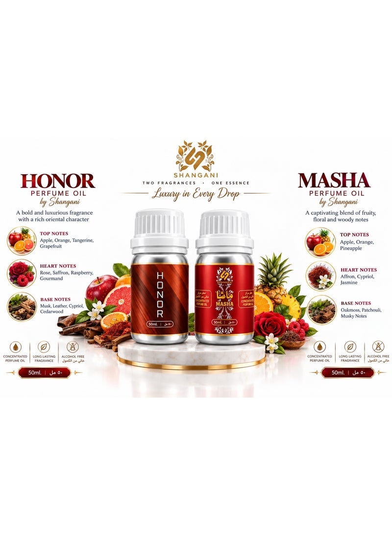 Shangani by Ard Honor & Masha Perfume Oil Combo Pack – 2 x 50ml Concentrated Perfume Oil (CPO), Alcohol-Free Long Lasting Fruity Woody Fragrance Set - Image 2
