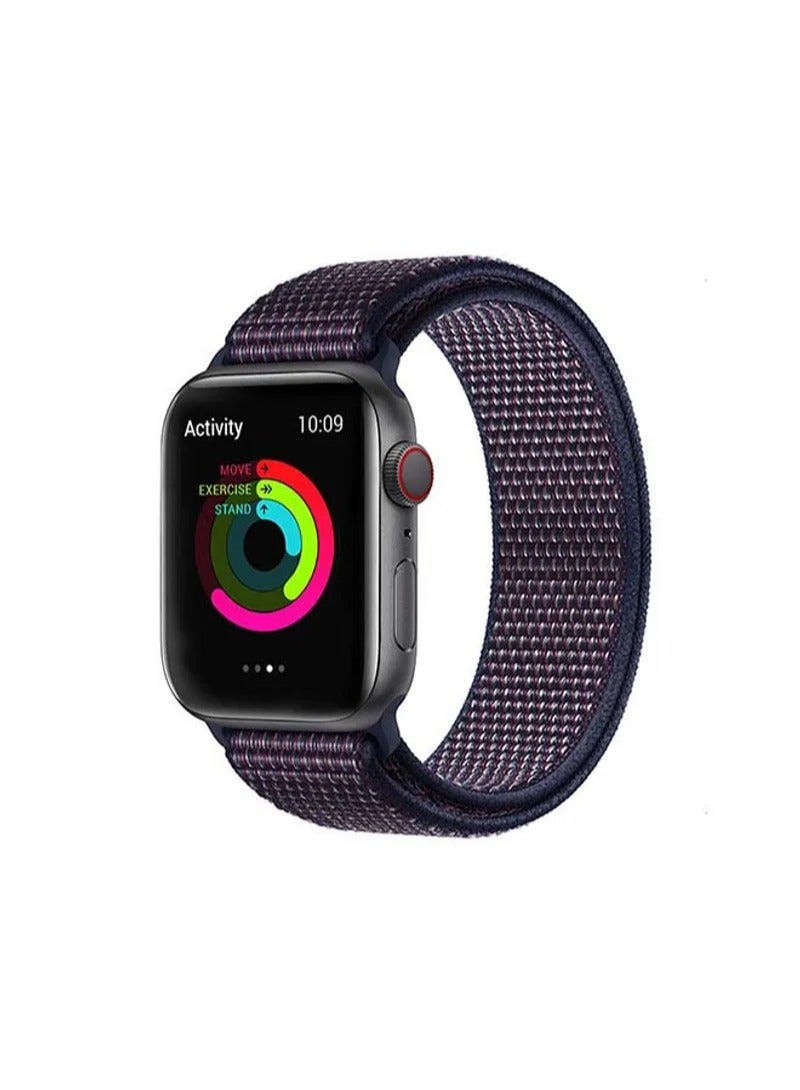 Apple Watch Band 46mm/45mm/44mm/49mm Silicone Strap for Apple Watch All Series Indigo Red - Image 1