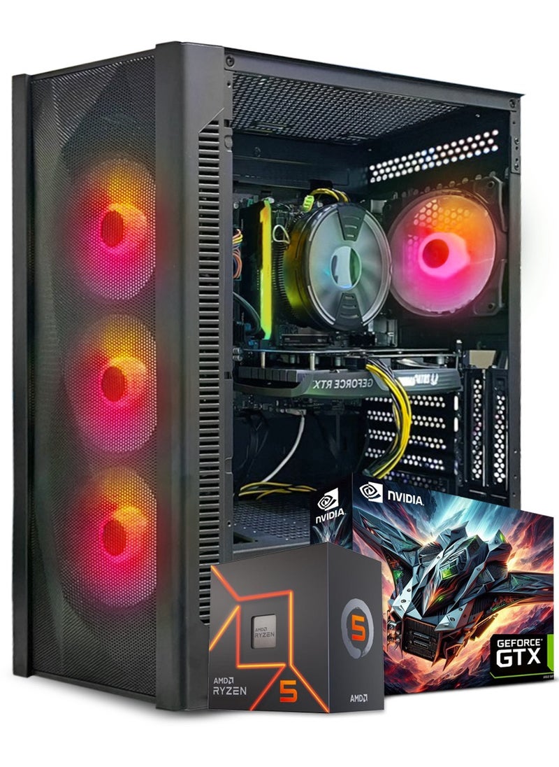 Truenort Gaming PC, AMD Ryzen 5-3600,GTX 1650 , 16GB RAM, 1TB SSD, Air Cooler 120 mm,Window 11 Pro, Black Case  - Image 1