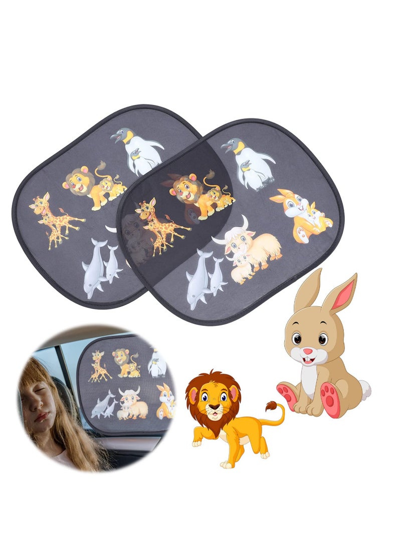 إسكدنيا Car Window Shade, Foldable Car Front Window Sunshade, Car Sun Shade, Block Glare and UV Rays, Lighting and Glare, Protection for Baby and Kids for Side Windows and Rear Windshield Only - Image 2