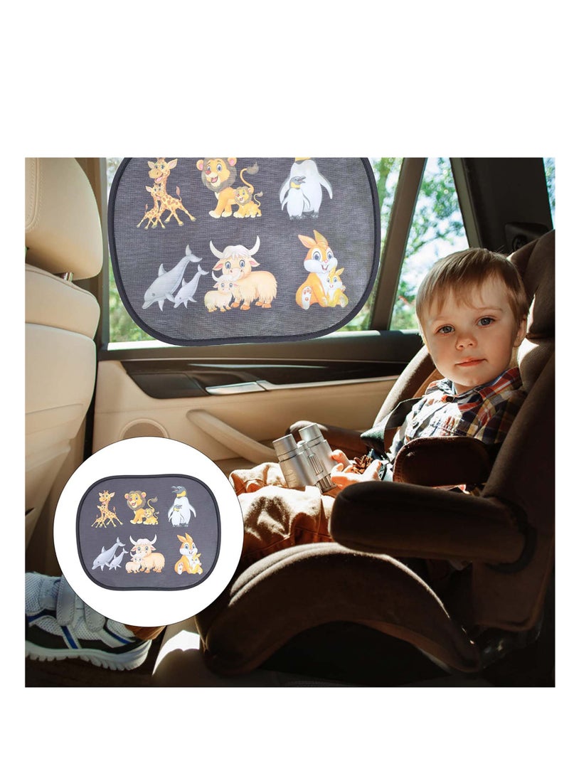 إسكدنيا Car Window Shade, Foldable Car Front Window Sunshade, Car Sun Shade, Block Glare and UV Rays, Lighting and Glare, Protection for Baby and Kids for Side Windows and Rear Windshield Only - Image 3