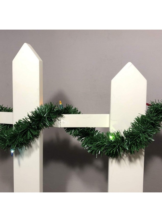 Brite Star 12-Foot Christmas Garland with Multi Lights - Perfect for Indoor or Outdoor Fireplace Mantle Decor, Kitchen Light, or Christmas Decorations Tree - Pre-lit Pine Garland For Holiday - Image 1
