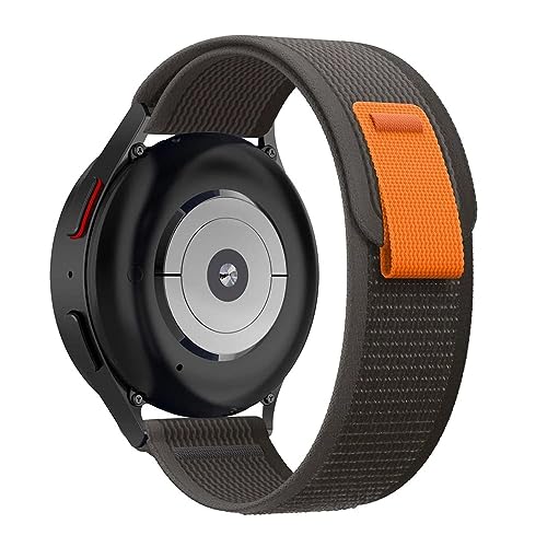 PEFKO 22MM Washable Velcro Trail Loop Bands/Straps - Compatible with Huawei GT2(46mm), Honor Magic Watch 2(46mm), Fireboltt Rage, Fireboltt Phoenix - Black & Grey, 22MM Trail - Image 3