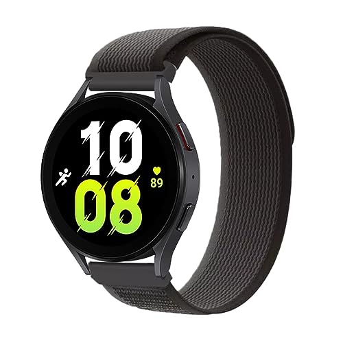 PEFKO 22MM Washable Velcro Trail Loop Bands/Straps - Compatible with Huawei GT2(46mm), Honor Magic Watch 2(46mm), Fireboltt Rage, Fireboltt Phoenix - Black & Grey, 22MM Trail - Image 2