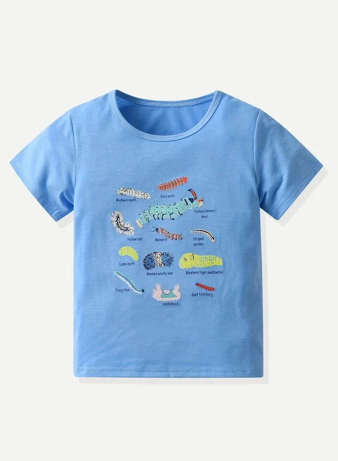 تايك تو Take Two Boys Graphic Print Short Sleeve T-Shirt
