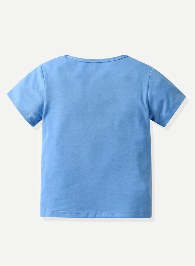 تايك تو Take Two Boys Graphic Print Short Sleeve T-Shirt