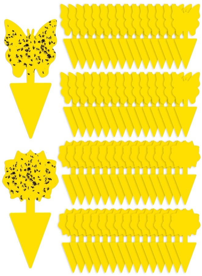 Boromine Fruit Fly Traps, 60 Pack Yellow Stick Traps, Fungus Gnat Traps, Plant Fly Stickers for Indoor and Outdoor Use Protect The Plant - Image 1