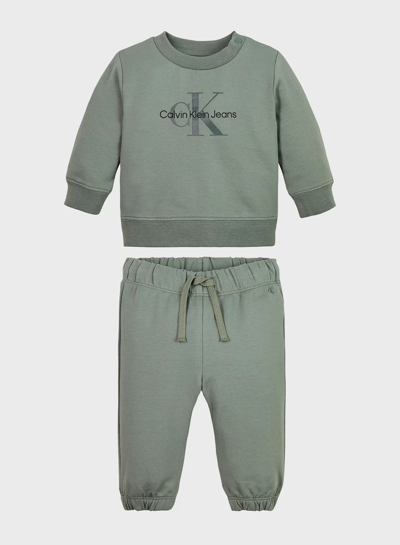 Calvin Klein Jeans Infant Logo Sweatshirt & Sweatpants Set