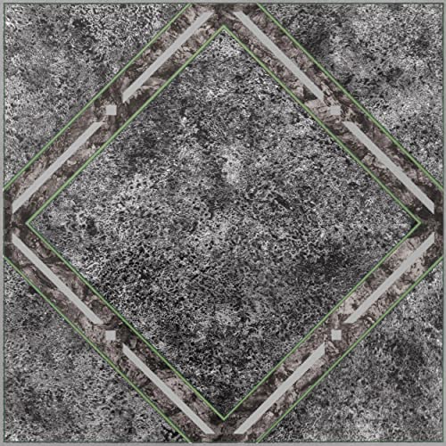 Achim بلاط فينيل ذاتي اللصق 12 بوصة من نكسوس، 20 بلاطة - 12" × 12"، نمط الماس الرخامي المعدني - قشر و ألصق، أرضيات افعلها بنفسك للمطبخ، غرفة الطعام، غرف النوم والحمامات من أتشيم هوم ديكور - Image 1