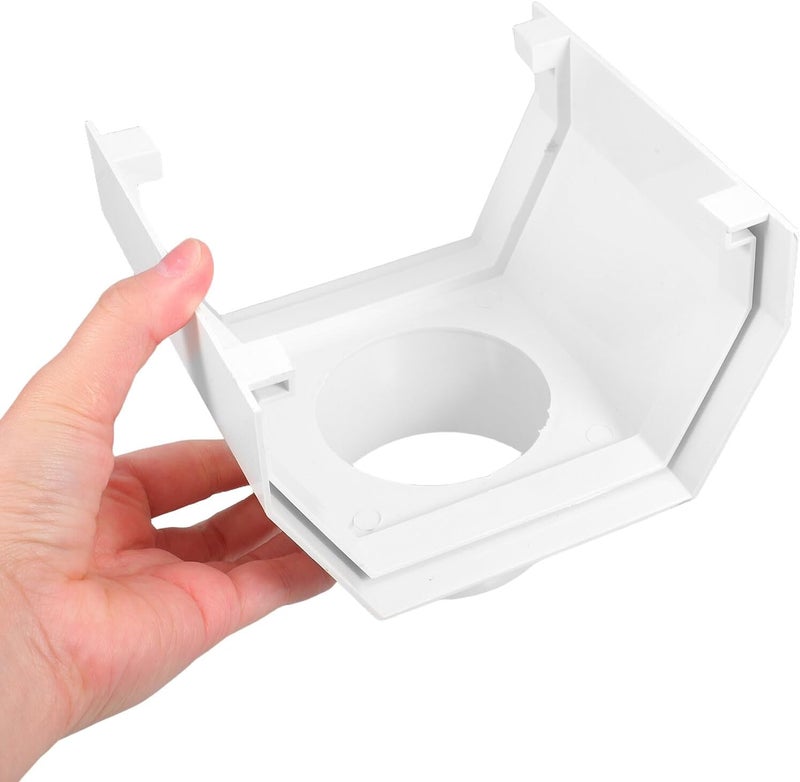2pcs Outdoor Downspout Drain Connector PVC Roof Gutter Adapter Rainwater Drainage Accessory for Home Gutter Protection and Water Flow Management - Image 4