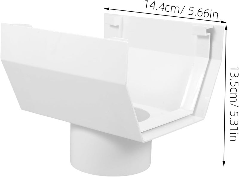2pcs Outdoor Downspout Drain Connector PVC Roof Gutter Adapter Rainwater Drainage Accessory for Home Gutter Protection and Water Flow Management - Image 2