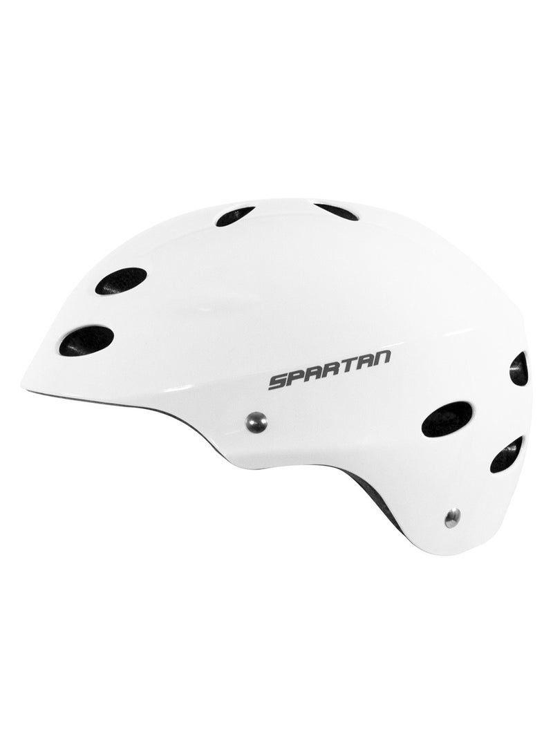 Spartan Adult Helmet Lightweight Construction with Ventilation, Adjustable Strap Fit System, Impact-Resistant ABS Outer Shell with EPS Foam Core, Protective Cycling Helmet, White, Size Large 58-62cm | SP-HL-9002 - Image 3