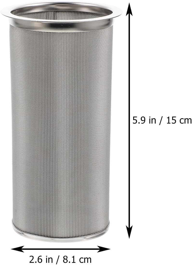 Abaodam Reusable Cold Brew Coffee Filter Tube 8.1x15cm Thickened Stainless Steel Infuser Multi-function Coffee Maker Accessory for Mason Jars and Cold Brew Brewing - Image 2