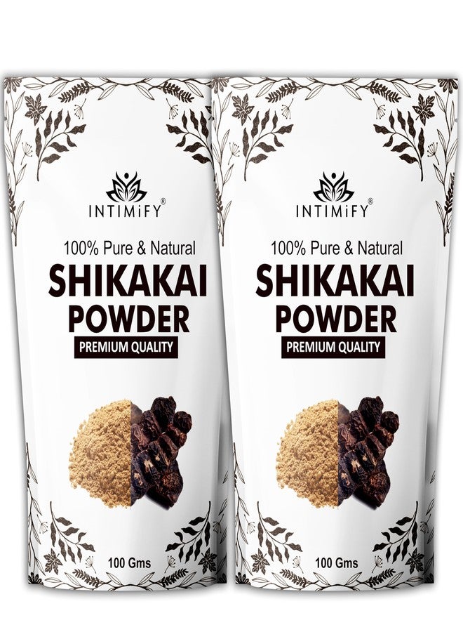 INTIMIFY مسحوق شيكاكاي من إنتيميفاي لنمو الشعر | يمكن استخدامه لعلاج قشرة الرأس، وللوجه، والعناية بالبشرة، والشامبو، وغسول الشعر 200 غرام (عبوة من قطعتين) - Image 1