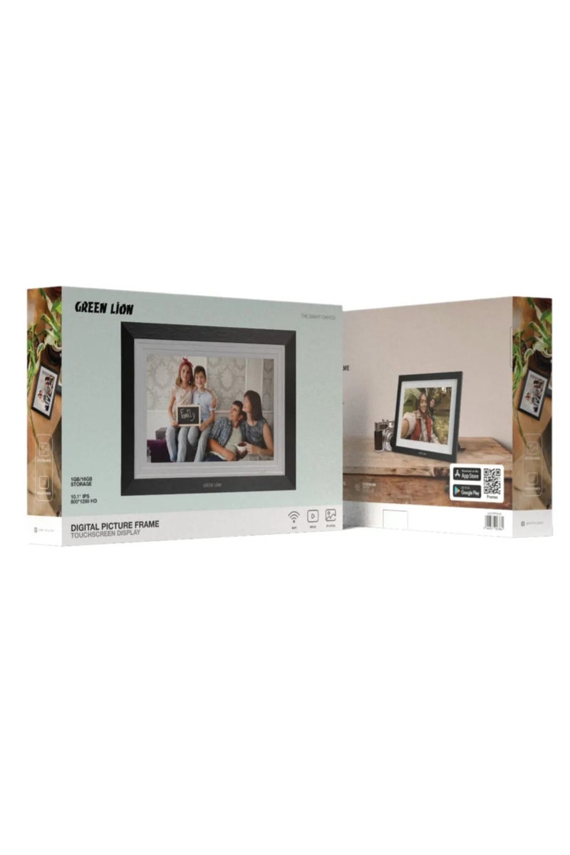 GREEN LION Digital Picture Frame Touch Screen Display 10.1 Inch with 1GB RAM and Wifi Compatibility / JPG / PNG / HEIC / MP4 / 3GP / MOV / Picture and Video Playing / Picture and Video Playing - Black  - Image 3