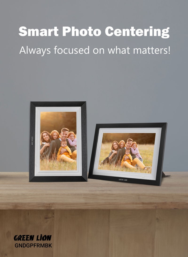 GREEN LION Digital Picture Frame Touch Screen Display 10.1 Inch with 1GB RAM and Wifi Compatibility / JPG / PNG / HEIC / MP4 / 3GP / MOV / Picture and Video Playing / Picture and Video Playing - Black - Image 2