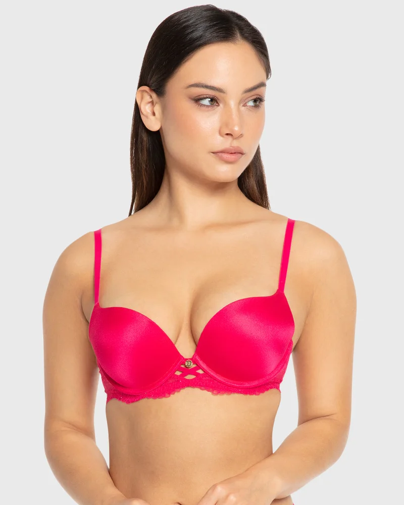 Isla & Evie Isla & Evie Bright Rose Gel Padded Plunge Bra