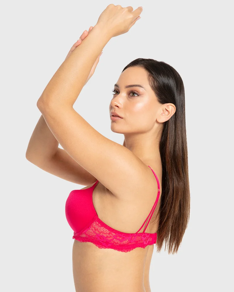 Isla & Evie Isla & Evie Bright Rose Gel Padded Plunge Bra